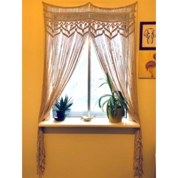 Bohemian Macrame Braided Rope Curtain/Tapestry - Picture 7 of 10